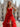 3D Flowers Pleated Long Layered Ruffle Hem Long Mermaid Prom Dress With Slit - Red