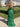 Sweetheart Neck Chiffon Long Mermaid Prom Dress With Ruffle Hem - Emerald Green