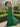 Sweetheart Neck Chiffon Long Mermaid Prom Dress With Ruffle Hem - Emerald Green