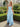 Sweetheart Neck Chiffon Long Mermaid Prom Dress With Ruffle Hem - Sky Blue