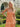 Sweetheart Neck Chiffon Long Mermaid Prom Dress With Ruffle Hem - Orange