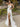 Sheer Bodice Chiffon Drop Waist Strapless Mermaid Prom Dress - White