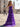 Bow Front Pleated Layered Ruffle Hem Mermaid Long Prom Dress - Purple