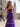 Bow Front Pleated Layered Ruffle Hem Mermaid Long Prom Dress - Purple