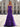 Bow Front Pleated Layered Ruffle Hem Mermaid Long Prom Dress - Purple
