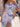 Off Shoulder Lace Floral Layered Ruffle Hem Long Mermaid Prom Dress With Slit in Blue Floral
