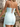 One Shoulder Pleated Lace Up Mini Sheath Prom Dress With Drop in Baby Blue