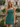 One Shoulder Pleated Lace Up Mini Sheath Prom Dress With Drop in Dark Green