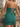 One Shoulder Pleated Lace Up Mini Sheath Prom Dress With Drop in Dark Green