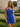 One Shoulder Ruffle Backless Lace Up Mini Sheath Prom Dress in Royal Blue