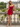Sparkly Scoop Neck Pleated Backless Lace Up Mini Sheath Prom Dress in Red
