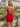 Sparkly Scoop Neck Pleated Backless Lace Up Mini Sheath Prom Dress in Red