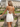 Sparkly Scoop Neck Pleated Backless Lace Up Mini Sheath Prom Dress in White