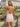 Sparkly Scoop Neck Pleated Backless Lace Up Mini Sheath Prom Dress in Pink