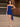 Strapless Pleated Mini Prom Dress With Waist Drop - Royal Blue