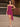 Strapless Pleated Mini Prom Dress With Waist Drop - Fuchsia