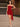 Strapless Pleated Mini Prom Dress With Waist Drop - Red