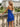 Strapless Ruffle Lace Up Mini Sheath Prom Dress in Royal Blue