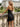 Strapless Ruffle Lace Up Mini Sheath Prom Dress in Black