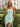 Strapless Ruffle Lace Up Mini Sheath Prom Dress in Mint Green