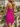 Strapless Lace Up Mini Sheath Prom Dress in Hot Pink