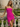 Strapless Lace Up Mini Sheath Prom Dress in Hot Pink