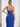 Strapless Bodice Pleated Chiffon Sheath Long Prom Dress WIth Split in Royal Blue