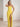 Strapless Bodice Pleated Chiffon Sheath Long Prom Dress WIth Split in Yellow
