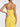 Strapless Bodice Pleated Chiffon Sheath Long Prom Dress WIth Split in Yellow