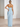 Strapless Bodice Pleated Chiffon Sheath Long Prom Dress WIth Split in Light Blue