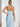 Strapless Bodice Pleated Chiffon Sheath Long Prom Dress WIth Split in Light Blue