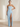 Strapless Bodice Pleated Chiffon Sheath Long Prom Dress WIth Split in Light Blue