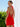 Cowl Neck Tight Homecoming Cocktail Dress With Ribbon in Red