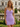 V-Neck Pleated Lace Up Mini Sheath Prom Dress in Lavender