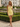 V-Neck Pleated Lace Up Mini Sheath Prom Dress in Yellow