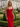 Backless V-Neck Lace Up Ruffle Sheath Long Prom Dress in Red