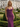 Backless V-Neck Lace Up Ruffle Sheath Long Prom Dress in Grape