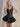Sparkly Sequin Tank Bubble Ball Gown Mini Prom Dress in Black