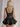 Sparkly Sequin Tank Bubble Ball Gown Mini Prom Dress in Black