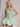 Sparkly Sequin Tank Bubble Ball Gown Mini Prom Dress in Mint Green