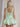 Sparkly Sequin Tank Bubble Ball Gown Mini Prom Dress in Mint Green