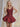 Sparkly Sequin Tank Bubble Ball Gown Mini Prom Dress in Burgundy