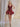 Sparkly Sequin Tank Bubble Ball Gown Mini Prom Dress in Burgundy