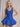 Sparkly Sequin Tank Bubble Ball Gown Mini Prom Dress in Royal Blue