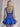 Sparkly Sequin Tank Bubble Ball Gown Mini Prom Dress in Royal Blue