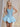 Sparkly Sequin Tank Bubble Ball Gown Mini Prom Dress in Sky Blue