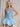 Sparkly Sequin Tank Bubble Ball Gown Mini Prom Dress in Sky Blue