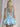 Sparkly Sequin Tank Bubble Ball Gown Mini Prom Dress in Sky Blue