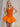 Sparkly Sequin Tank Bubble Ball Gown Mini Prom Dress in Orange