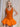 Sparkly Sequin Tank Bubble Ball Gown Mini Prom Dress in Orange